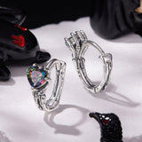 925 Sterling Silver Earrings with Transparent Glass for Women