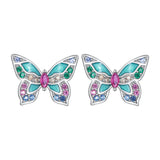 925 Sterling Silver Earrings with Enamel and CZ for Women