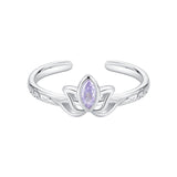 925 Sterling Silver 1.9mm Pavé Setting White Gold Plated Ring