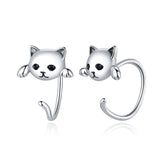 925 Sterling Silver Earrings with Pavé Setting and CZ Stones