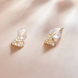 925 Sterling Silver & Plated Gold CZ Earrings for Women
