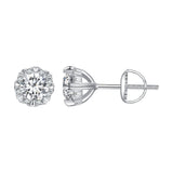 925 Sterling Silver Moissanite 0.50 Carat Earrings for Women