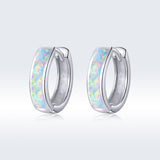 925 Sterling Silver Opal Earrings for Women