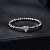 925 Sterling Silver Moissanite Ring Size 6 Plated White Gold