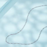925 Sterling Silver Plated Platinum Necklace for Women