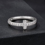 925 Sterling Silver Moissanite Ring in Size 6
