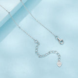 925 Sterling Silver Opal Nanometer Stone Necklace for Women