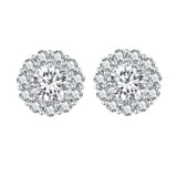 925 Sterling Silver 0.5 Carat Moissanite Earrings for Women