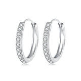 925 Sterling Silver Pavé Setting Gold Plated Earrings for Women