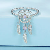925 Sterling Silver Nano Opal Stone Ring for Women