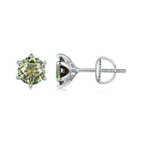 925 Sterling Silver Moissanite 1.00 Carat Earrings Size 7.0mm for Women
