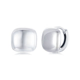 925 Sterling Silver Plated White Gold 10mm Earrings for Women