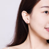 S925 Sterling Silver Plated Rose Gold Earrings