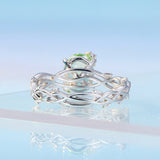 925 Sterling Silver Synthetic Spinel 3.8mm Ring for Women Size 7