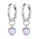 S925 Sterling Silver Earrings with Transparent Glass for Women
