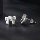 925 Sterling Silver Moissanite Earrings 0.3 cm for Women