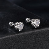 925 Sterling Silver Moissanite 0.15ct Earrings for Women