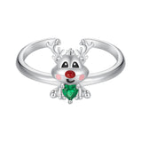 925 Sterling Silver Enamel Pavé CZ Ring