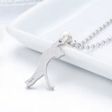 925 Sterling Silver 0.6 Carat Pearl Necklace for Women