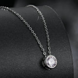 S925 Sterling Silver Moissanite Necklace 400mm with 1ct Moissanite for Women