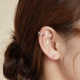 925 Sterling Silver Plated Platinum Pavé CZ Earrings for Women
