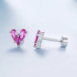 925 Sterling Silver Earrings with Pavé Setting CZ