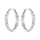 925 Sterling Silver Plated White Gold Earrings for Women - Size 11*3mm
