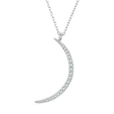 925 Sterling Silver Adjustable CZ Pendant Necklace for Women