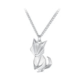 925 Sterling Silver 16mm x 10mm Platinum Plated Necklace for Unisex