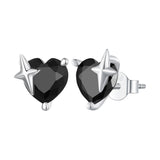 925 Sterling Silver Earrings with Pavé Setting and CZ