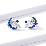 925 Sterling Silver Plated Platinum Pavé Setting CZ Earrings