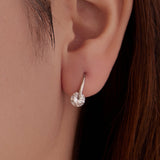 925 Sterling Silver Moissanite 1ct Earrings for Women