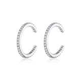 925 Sterling Silver Earrings with Pavé Set CZ