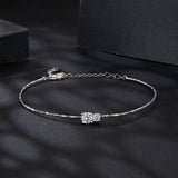 925 Sterling Silver 0.2 Carat Genuine Moissanite Bracelet for Women
