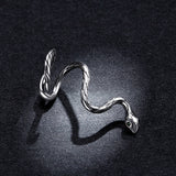 925 Sterling Silver Oxidized 2.5x1.9 cm Pavé Setting CZ Earrings for Women