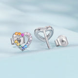 925 Sterling Silver Earrings with Pavé Setting and CZ
