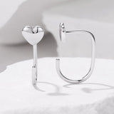 925 Silver White Gold Plated 1.4cm Brass Earrings for Women