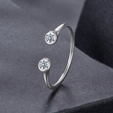 925 Sterling Silver Moissanite Ring Size E