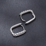 925 Sterling Silver Moissanite Earrings 1.4cm for Women