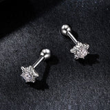 925 Sterling Silver Moissanite Stud Earrings 5mm for Women