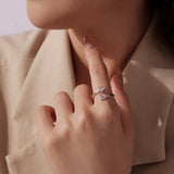 925 Sterling Silver White Gold Plated Pavé CZ Rings for Women