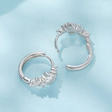 925 Sterling Silver Earrings with CZ White Gold Plating