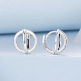 925 Sterling Silver Earrings - Oxidized Silver Finish, 1.3cm for Women