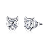 925 Sterling Silver Plated Platinum CZ Earrings for Women