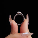 925 Sterling Silver Moissanite 0.5 Carat Ring for Women - Size 6