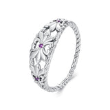 925 Sterling Silver Oxidized 1.3mm Pavé Set CZ Ring Size 6.0 for Women