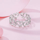 925 Sterling Silver and White Gold Plated Ring for Women