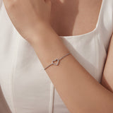 925 Sterling Silver Plated White Gold Moissanite Bracelet for Women