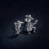 S925 Oxidized Silver Earrings Size 1.5*1cm, 2.4*1.3cm for Women