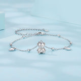 925 Sterling Silver Bracelet with Pavé Setting CZ, 150+60mm Length for Women